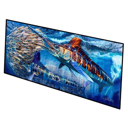 Carolines Treasures 28 x 58 in. White Night White Marlin Indoor or Outdoor Runner Mat JMA2008HRM2858